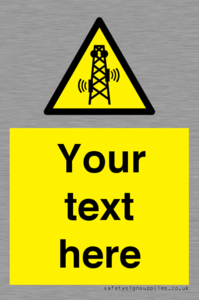 Custom warning RF radiation transmitter